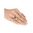 thumbnail image 4 of Everly Men's Onyx and Created Sapphire Sterling Silver Ring, 4 of 7