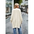 thumbnail image 3 of Women Lightweight Cardigan Sweater Mid Length Solid Color Long Sleeve Open Front Fall Winter Knit Coat Outwear, 3 of 6