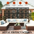 thumbnail image 4 of Privacy Screen, Outdoor Decorative Panels with Stand, Planter Wall Metal Fence Panels, Modern Privacy Screen Fence Free Standing, 4 of 7