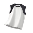 thumbnail image 3 of HAiming Boys Tank Tops Sleeveless Color Block Comfy T Shirts Workout Loose Casual Scoop Neck Athletic Tee Vacation Kids Tops 3-14 Years, 3 of 8