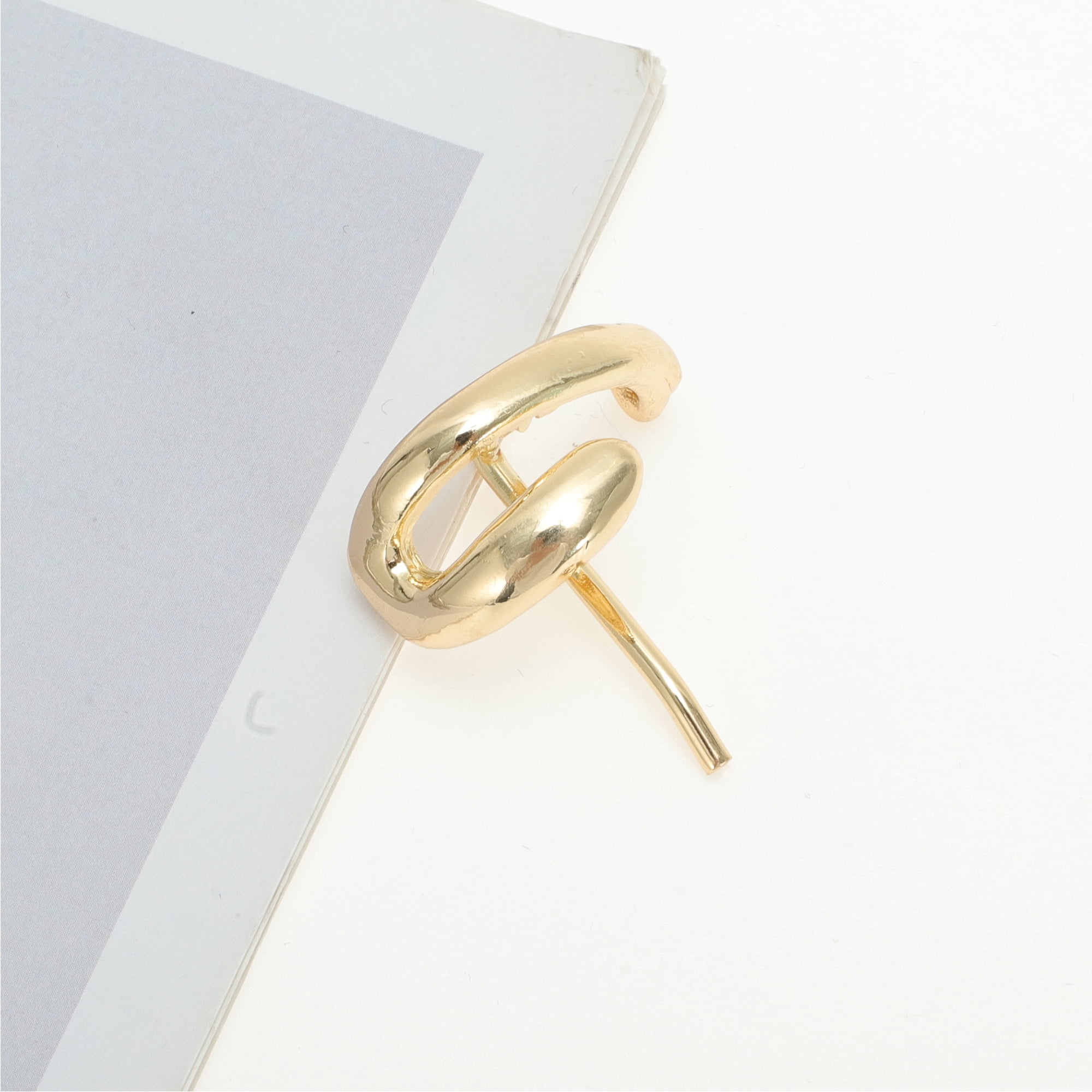 Unique Bargains Irregular Shape Ponytail Buckle Hair Clip for Women Gold Tone
