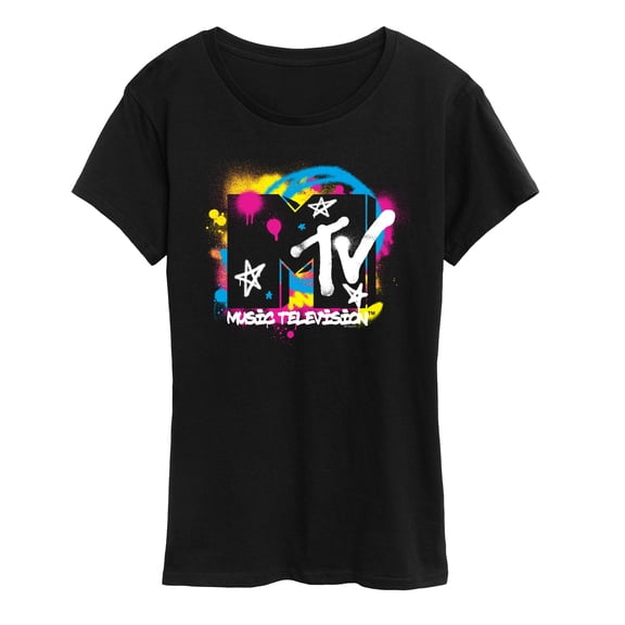 MTV Logo - Spray Paint - Women's Short Sleeve Graphic T-Shirt