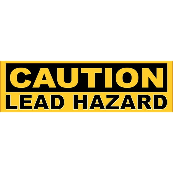 10in x 3in Caution Lead Hazard Sticker
