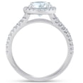 thumbnail image 3 of Pompeii 2 Ct tdw Diamond Halo Split Band Engagement Ring 14k White Gold (G/H,SI1-SI2), 3 of 4