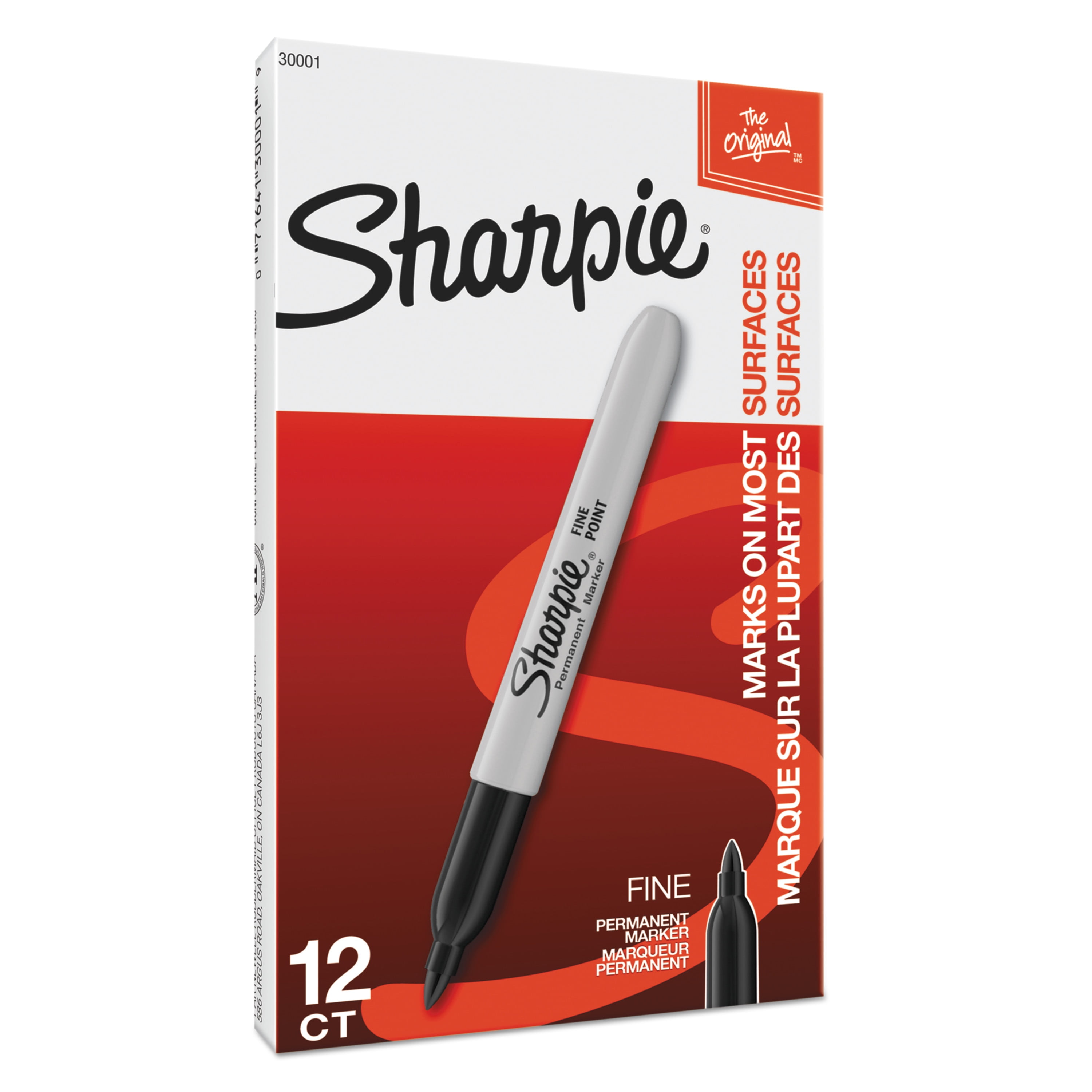 Ultra Fine Point 12 Count Black Sharpie Permanent Markers