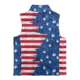 thumbnail image 5 of Xoenoiee American Flag Dog Paw Print Toddler Boys Girls Fleece Vest Coat Warm Sleeveless Jacket Zip up Polar Fuzzy Waistcoat Fall Winter, 4T, 5 of 7