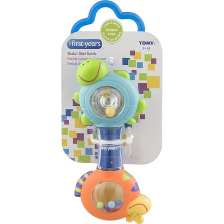 First Years Lc23098 Assorted Colors Shakin' Shell Rattle