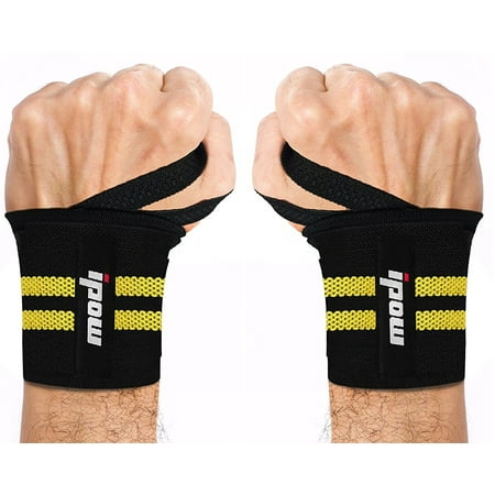 IPOW 2pcs Wrist Straps with Thumb Loop Adjustable Powerlifting Wrist Brace Gym Workout Wrist Band Support for Weight Lifting Men & Women, Basketball Baseball Wrist Wrap