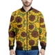 thumbnail image 3 of Chaqueta con cremallera y estampado 3D de girasoles para hombre, sudaderas con capucha y estampado floral de plantas, abrigos de gran tamaño de manga larga para la calle, 3 of 5