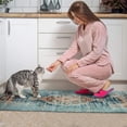 thumbnail image 4 of Kitchen Rugs and Mats Non Skid Washable Boho Blue Carpet Kitchen Mat and Rug Set,Floor Cushion Waterproof Rug,Rubber Backed Area Rugs for Kitchen Laundry, 4 of 7