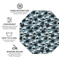 thumbnail image 3 of Vsdgher Angry Shark Print Leather Coasters for Drinks, Durable Drink Coasters 4 Set for Tabletop Protection, Luxurious Home Décor and Housewarming Gift-Octagon, 3 of 6