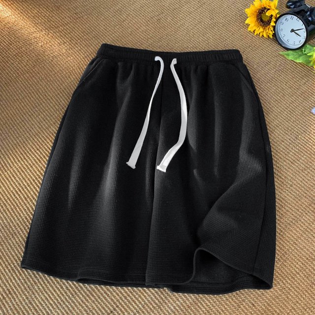 pstuiky Pantalones cortos para hombre, Pantalones cortos casuales, cómodos, con bolsillos sólidos, con cordón y vendaje para hombre Pantalones cortos deportivos para hombre