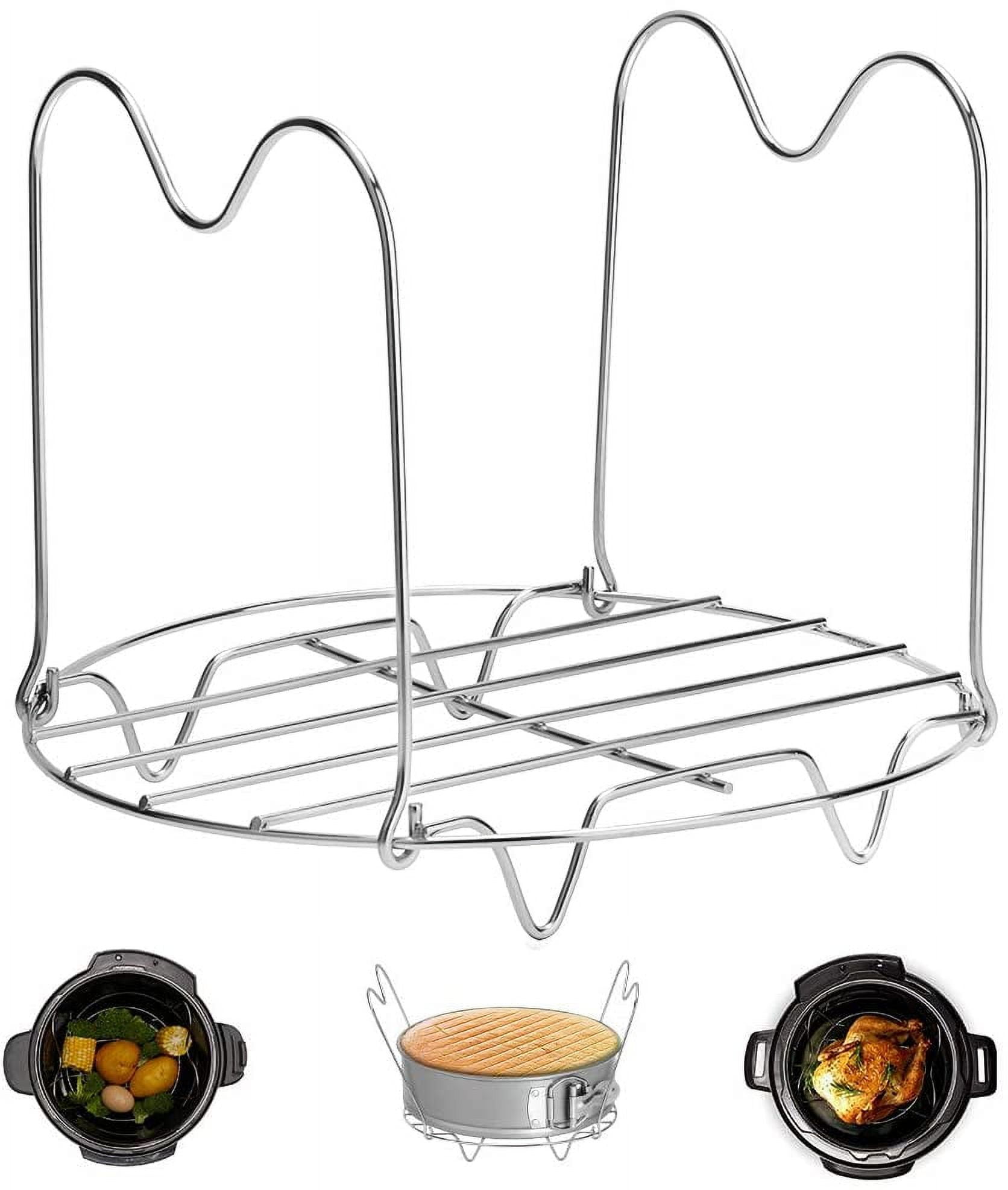 Steamer Rack Trivet with Handles Compatible with Instant Pot