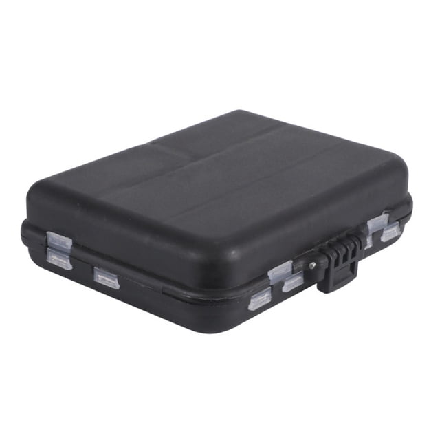 Almencla Double Sided Fishing Tackle Box Multifunctional Container Fishing Tools Case black