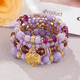 thumbnail image 5 of Pulsera multicapa de estilo bohemio popular de moda europea y americana con cuentas de corazón de melocotón de cristal, joyería de mano para mujer, 5 of 6