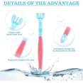 thumbnail image 3 of 2pcs 3 Sided Autism Toothbrush 3 Bristle Toothbrush Three Bristle Travel Toothbrush Wrap Around For Adult Kid Teeth Care Large Angle Soft Complete Tee, 3 of 5