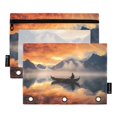thumbnail image 2 of Sea Moutain Boat Ship 2 Pack Pencil Pouches Zipper Pencil Case 3 Ring Pencil Pouch Cosmetic Bag, 2 of 6