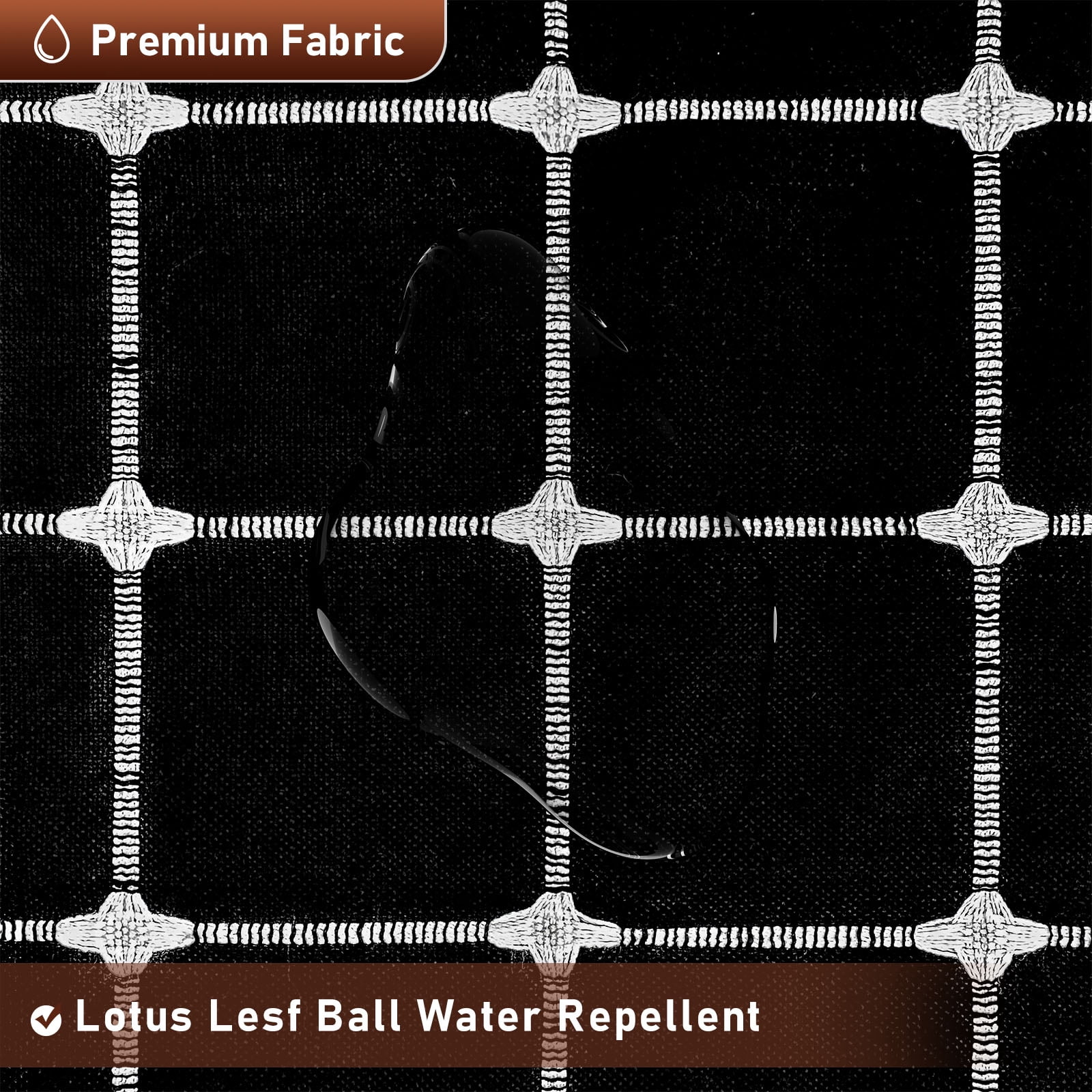 Lipa Boho Farmhouse Shower Curtain,Rustic Linen Blend Grid Shower Curtain with Tassels,Bathroom Shower Curtain with 12 Hooks,Black,72" x 72"