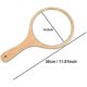 thumbnail image 3 of Wooden Mirror Hand Mirror With Wooden Handle Makeup Mirror,30.5*16.5cm, 3 of 3