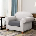 thumbnail image 2 of CHUN YI 1 Piece Cushion Cover Spandex Stretch Textured Grid Box Cushion Seat Slipcover, 2 of 6
