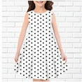 thumbnail image 2 of ShomPort Kids Girls Vintage Polka Dot Dress Sleeveless Round Neck A-Line Midi Dress 4-14 Years, 2 of 3