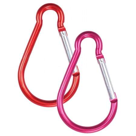TALENO 2Pcs Carabiner Clip Gourd Fastener Aluminum Alloy Small Carabiner Clip Refined Workmanship 3.94 *2.36 Carabiner for Keys Colormixing3 50N