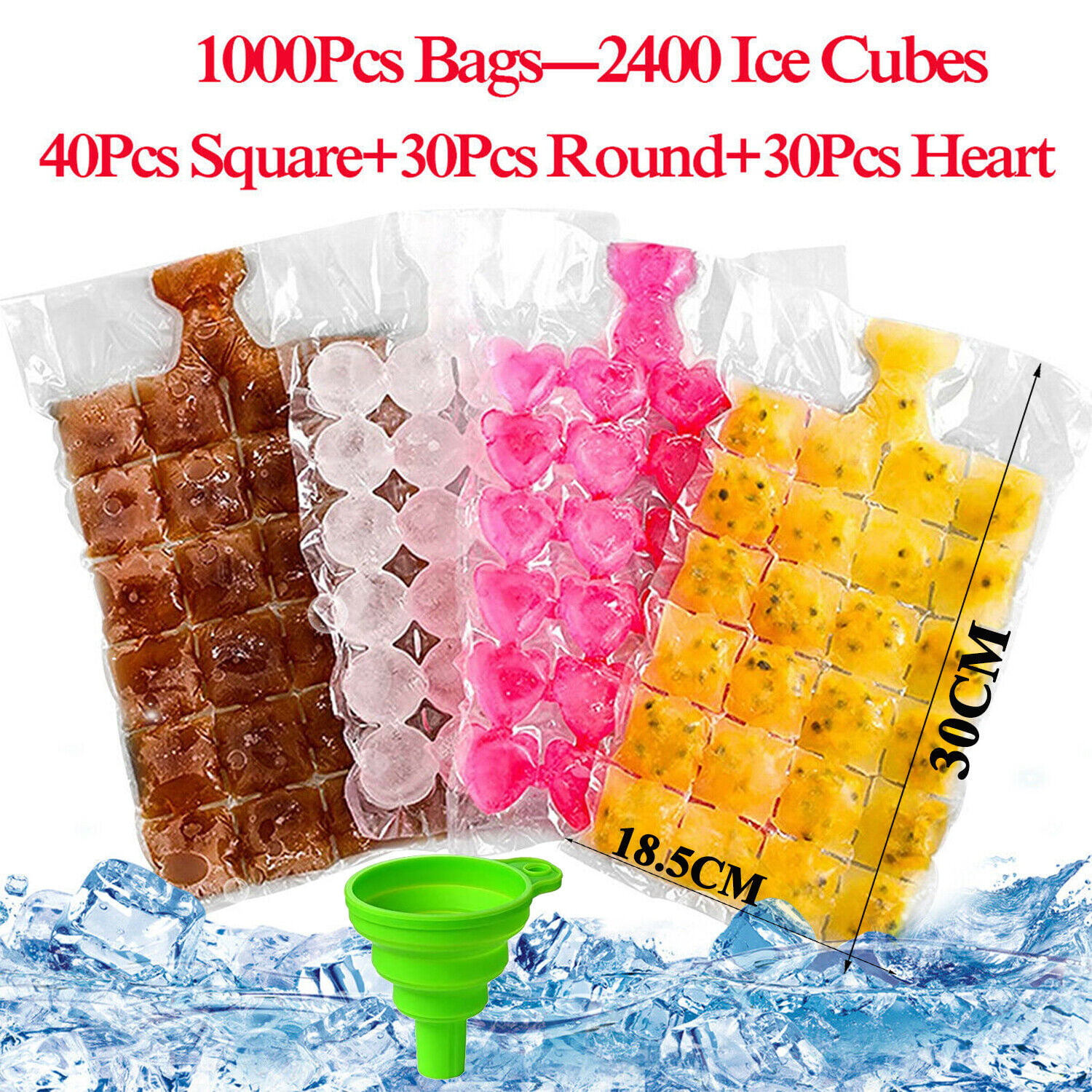 Reusable Ice Cube Bags 24 Compartments Self sealing Freezer - Temu