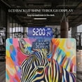 thumbnail image 3 of High Precision Body Weight Scale Smart Bathroom Scales with Large LCD Display(400lbs),Decorative for Bedroom-Vibrant And Colorful Painting Of Zebra With Striped Pattern, 3 of 4