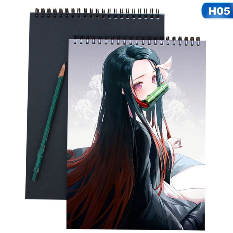 25 Sheet Demon Slayer Cover Sketch Paper Sketchbook Drawing Book Art Supplies Pen Not Including Walmart Com Walmart Com