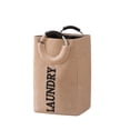 thumbnail image 1 of Foldable Hand-held Linen Laundry Basket For Household Laundry Brown, 1 of 8