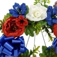 thumbnail image 4 of Mainstays 17 in Outdoor Memorial Rose Peony Wreath, Red, White and Blue Color, 4 of 8