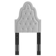 thumbnail image 2 of Modway Augustine Tufted Performance Velvet Twin Headboard in Light Gray, 2 of 8