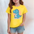 thumbnail image 2 of Gubotare Cute T Shirts for Girls Girls' Shirt Casual Short Sleeve Fashion T Shirt for Girls Kids' Graphic Tee Youth Top (Yellow,Size 7-8 Years), 2 of 4