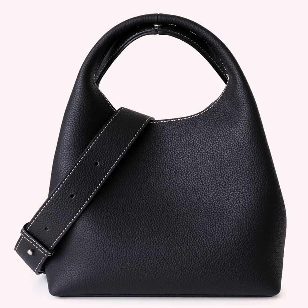 Municipal Small Genuine Leather Crossbody Bags Hobo Purse for Women Shoulder Bucket Bag Luxury Designer Handbag Satchels