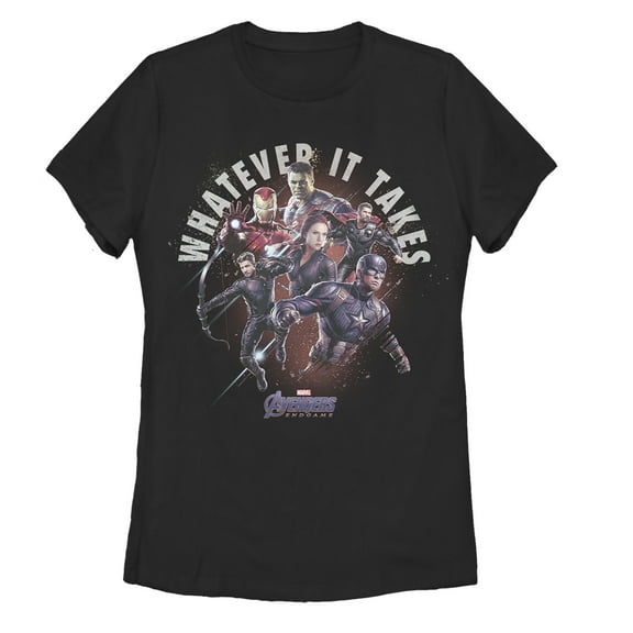 Women's Marvel Avengers: Endgame Whatever It Takes Team  Graphic Tee Black Large