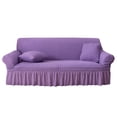 thumbnail image 1 of Bubble Yarn Fabric Sofa Cover With Lace Thickened Anti And Sofa Cover, 1 of 2