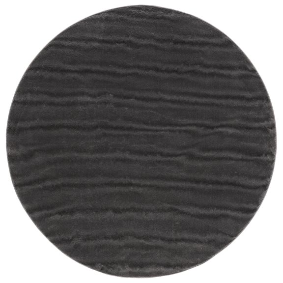 SAFAVIEH Revive Hyram Solid Polyester Area Rug, Charcoal, 6'7" x 6'7" Round