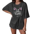 thumbnail image 1 of Fgnfyis T-Shirt Décontracté Imprimé Col Rond Manches Courtes pour Femmes Noir TTG, 1 of 4