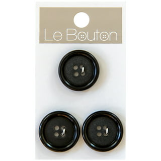 10, 14mm Shiny Square Resin Buttons, Square Black Buttons, Black