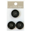 Le Bouton Black 7/8" 4-Hole Buttons, 3 Pieces