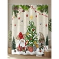 thumbnail image 4 of Fsddascl Christmas Gnomes Shower Curtain Set - 72" x 78" Washable Bathtub Curtain with 12 Hooks, Rustic Xmas Tree Snowflake Pine Needle Waterproof Fabric Stall Shower Curtains for Bathroom/Bathtub, 4 of 6