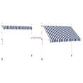 thumbnail image 4 of vidaXL Store Manuel Rétractable 300 cm Rayures Bleues et Blanches, 4 of 5