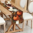 thumbnail image 2 of [Rustic Farmhouse Table Runner] 1pc Rustic Farmhouse Autumn Pumpkin Table Runner for Kitchen Dining Decor, 13x72 inch, 2 of 5