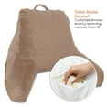 thumbnail image 2 of Nestl Backrest Reading Pillow, Bed Rest Pillow with Arms for Sitting In Bed, Shredded Memory Foam Back Support Pillow, Taupe Sand, 2 of 8