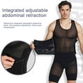 thumbnail image 4 of Odeerbi Shapewear for Men Bodyshaper Tummy Control Buckle Adjustment Belly Shaper Corset Waist Corset Chest Belt Stereotype Vest Invisible Breathable Black, 4 of 4