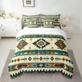 thumbnail image 3 of Manfei Hippie Aztec Teens Bedding Comforter Set 7pcs, Western Bohemian Abstract Queen Bedding Sets, Tribal Hippie Style Reversible Queen Sheet Sets, Microfiber Bedroom Decor, 3 of 8