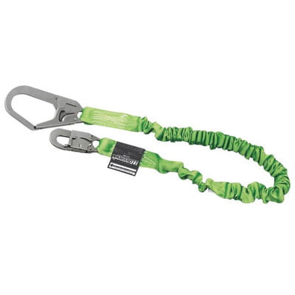 Miller by Honeywell 6' Manyard II Polyester Web Single-Leg Shock-Absorbing Lanyard With (1) 3/4'' Locking Snap Hook And (1) 2 1/2'' Locking Rebar Hook