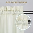thumbnail image 4 of 1 Pcs Waterproof Tier Curtains Valance, Rod Pocket Waffle Woven Textured Short Window Curtain for Cafe, Bathroom, Kitchen, 4 of 8