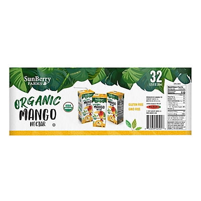 Sunberry Farms Organic Mango Nectar  32 pk./6.75 oz.