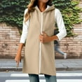thumbnail image 4 of yillto Womens Fleece Jacket Sleeveless Zip up Vest Coats Warm Oversized Fall Winter Loose Jackets, 4 of 6